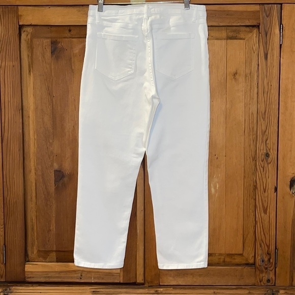 Ella moss White High Waisted Straight Leg Cropped Jeans Sz. 29/8 - Picture 5 of 17